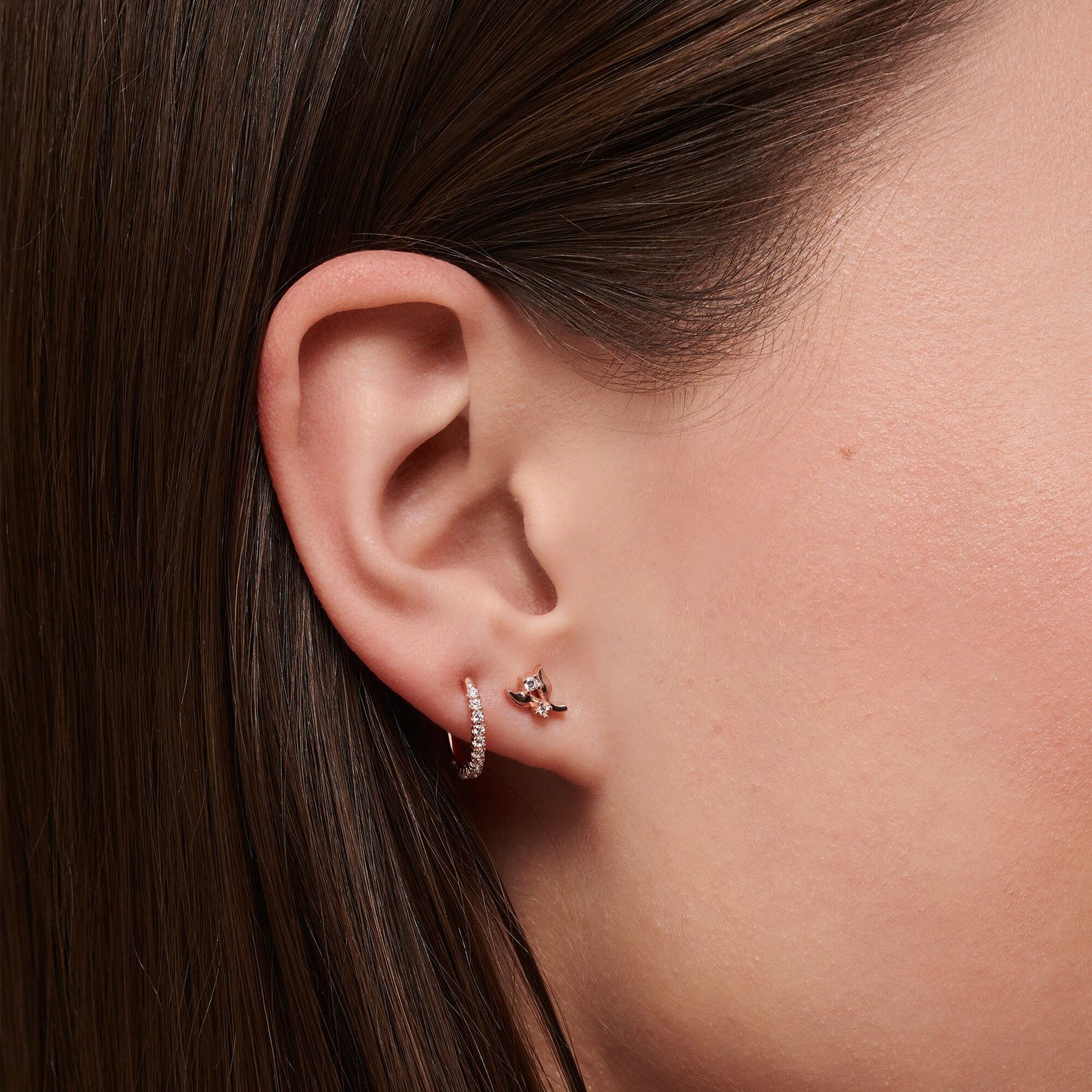 Thomas Sabo Rose Gold Plated Cubic Zirconia Earrings H2222-416-14