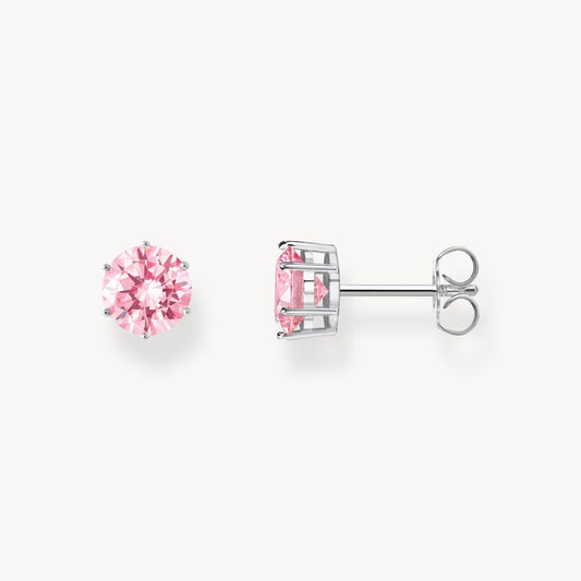 Thomas Sabo Sterling Silver Pink Cubic Zirconia Stud Earrings H2300-051-9