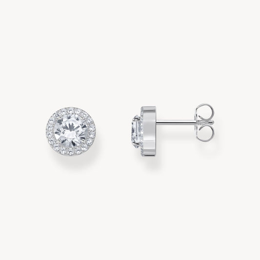 Thomas Sabo Sterling Silver Round Cubic Zirconia Stud Earrings H2304-051-14