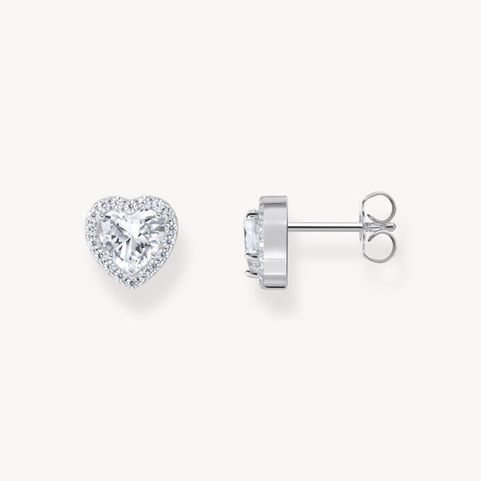 Thomas Sabo Sterling Silver Cubic Zirconia Heart Stud Earrings H2305-051-14