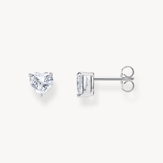 Thomas Sabo Sterling Silver Cubic Zirconia Heart Stud Earrings H2306-051-14