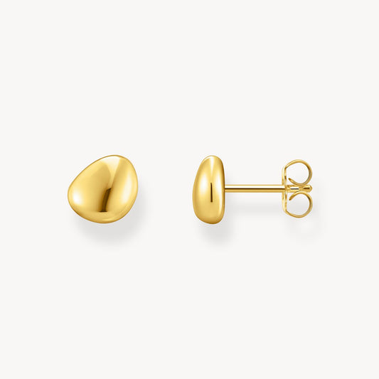 Thomas Sabo Yellow Gold Plated Pebble Stud Earrings H2307-413-39