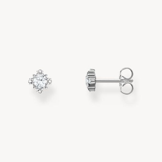 Thomas Sabo Sterling Silver White Cubic Zirconia Mini Cluster Stud Earrings H2311-051-14