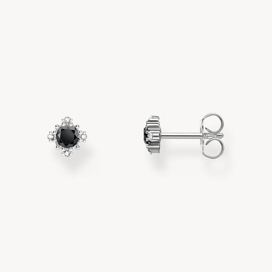 Thomas Sabo Sterling Silver Black Cubic Zirconia Mini Cluster Stud Earrings H2311-643-11