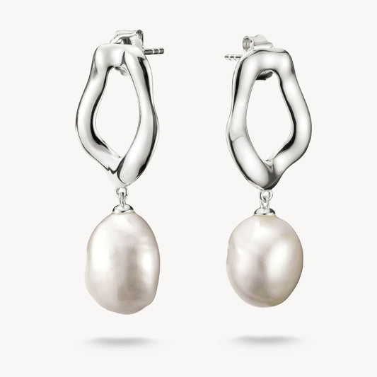 Thomas Sabo Natural Beauty Freshwater Cultured Pearl Drop Earrings H2322-082-14