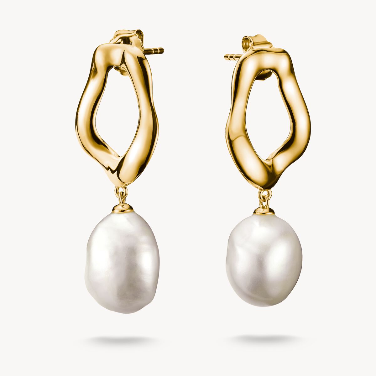 Thomas Sabo Natural Beauty Freshwater Cultured Pearl Drop Earrings H2322-430-14