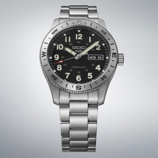 Seiko 5 Sports Automatic Field Watch In Camo Black HBD006K1