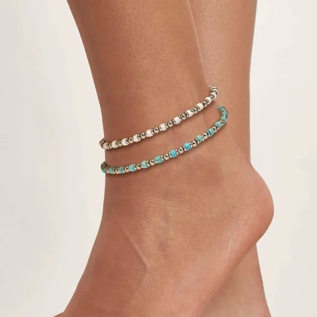 Nomination Instinctstyle Anklet White Turquoise 027934/085