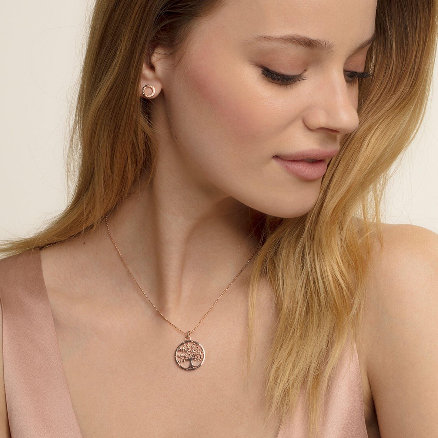 Thomas Sabo Rose Gold-Plated Tree of Life Necklace KE1660-415-40