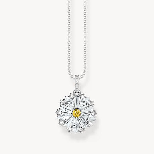 Thomas Sabo Sterling Silver Cubic Zirconia Daisy Necklace KE2086-051-4