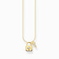 Thomas Sabo Yellow Gold Plated Padlock and Key Necklace KE2122-414-14