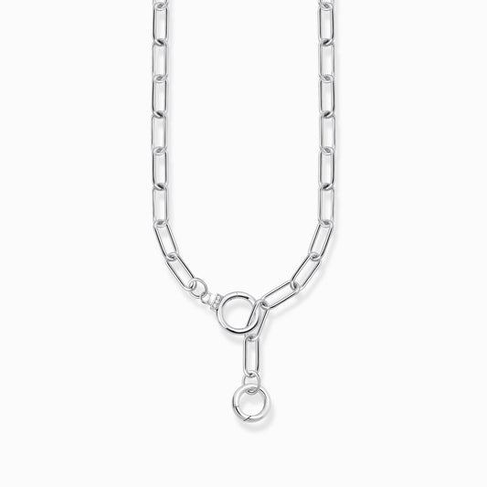 Thomas Sabo Silver Oval Link Chain CZ Circle Clasp KE2192-051-14-L47