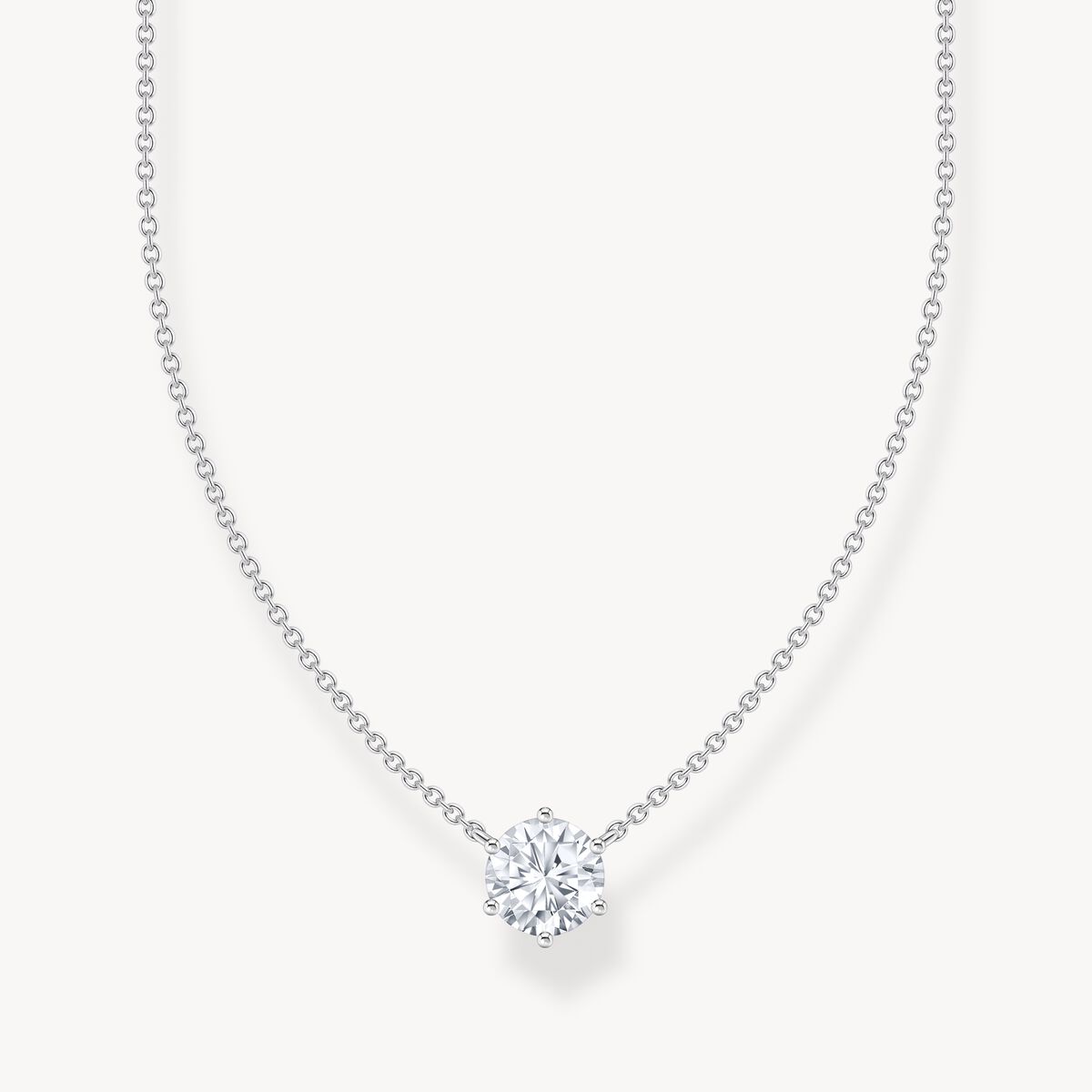 Thomas Sabo Sterling Silver Cubic Zirconia Necklace KE2210-051-14