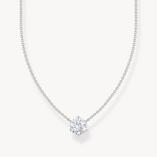 Thomas Sabo Sterling Silver Cubic Zirconia Necklace KE2210-051-14