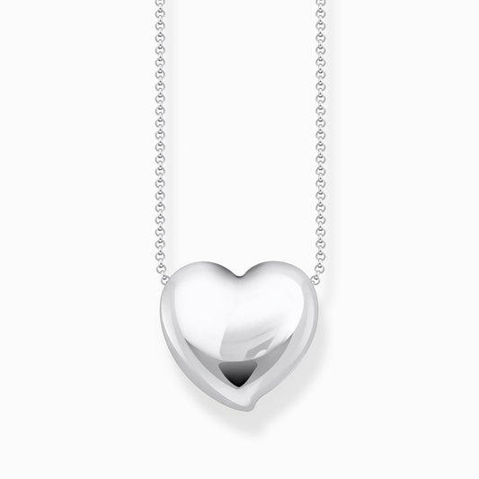 Thomas Sabo Sterling Silver Large Polished Hollow Heart Slider Necklace  KE2276-001-21