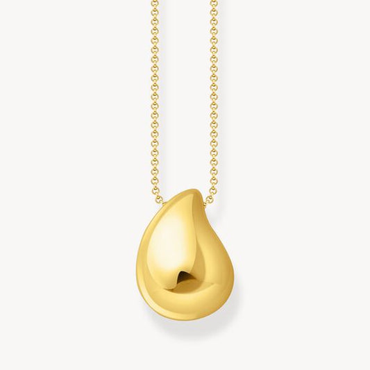 Thomas Sabo Yellow Gold Plated Organic Drop Necklace KE2281-413-39
