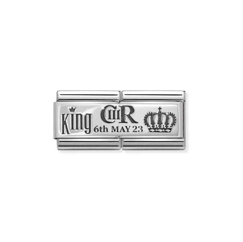 Nomination Classic Double King Charles Coronation 2023 Link Charm 330711/15