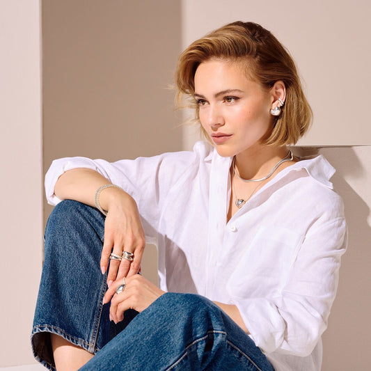 Thomas Sabo Sterling Silver Slim Cubic Zirconia Ring Size 54 TR2467-051-14