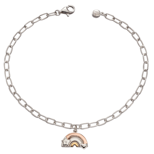 Little Star Sterling Silver Aurora Rainbow Diamond Bracelet LSB0341