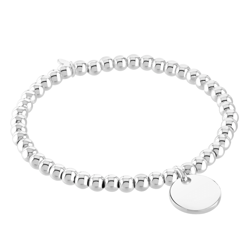 Little Star Sterling Silver Arden Bead Stretch Bracelet LSB0389