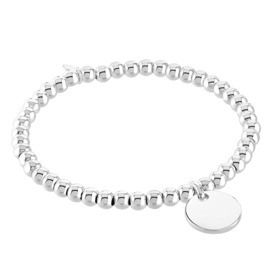 Little Star Sterling Silver Arden Bead Stretch Bracelet LSB0389