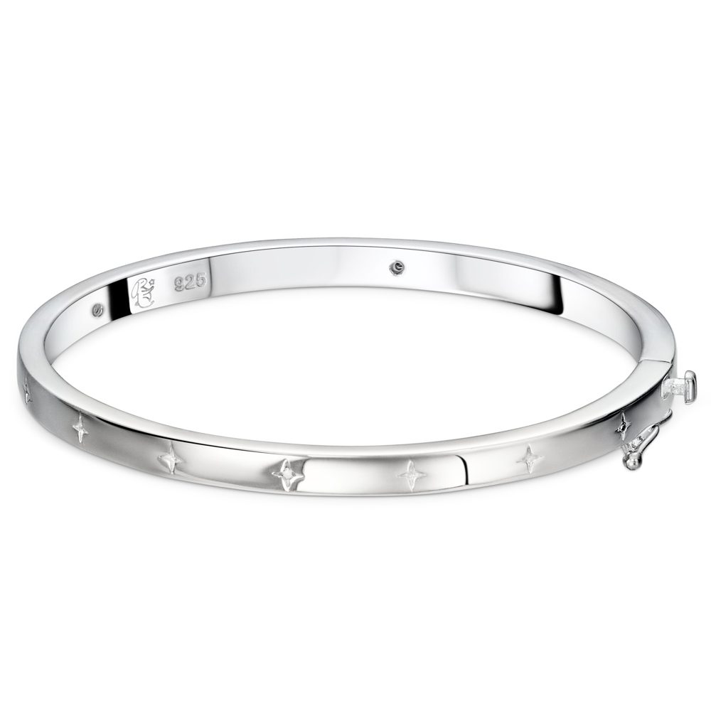 Little Star Elizabeth 6 Diamond Luxury Childs Silver Bangle