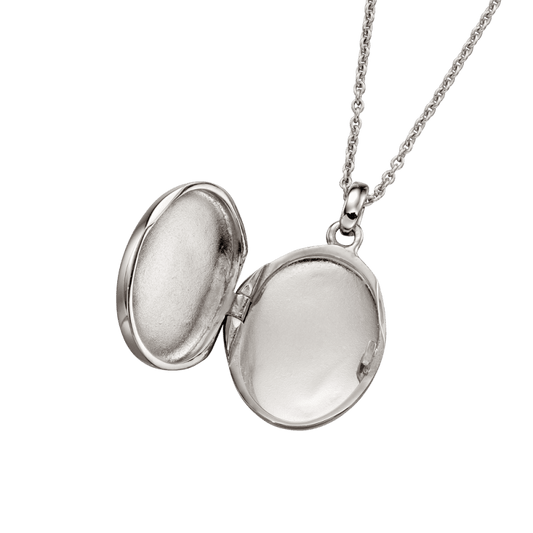 Little Star Sterling Silver Orla Oval Locket and Chain LSN0345