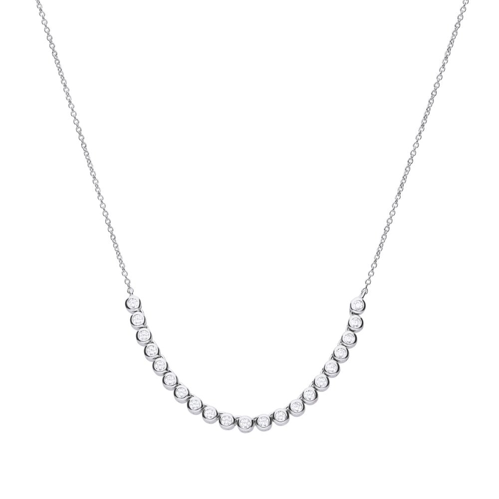 Diamonfire Half Tennis Necklace