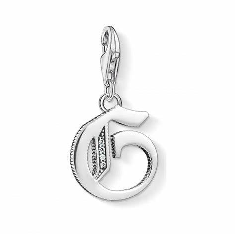 Thomas Sabo Sterling Silver Charm Pendant Letter G 1587-643-21