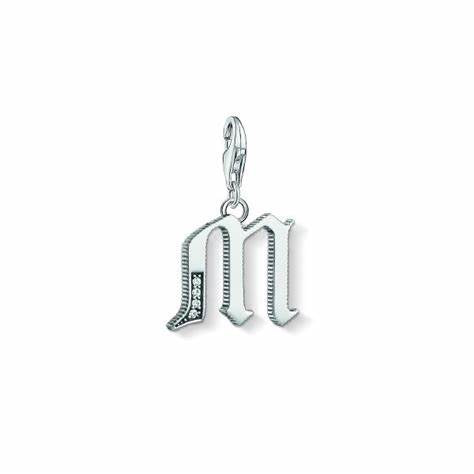 Thomas Sabo Sterling Silver Charm Pendant Letter M 1593-643-21