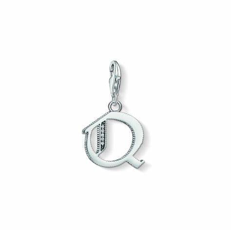 Thomas Sabo Sterling Silver Charm Pendant Letter Q 1597-643-21