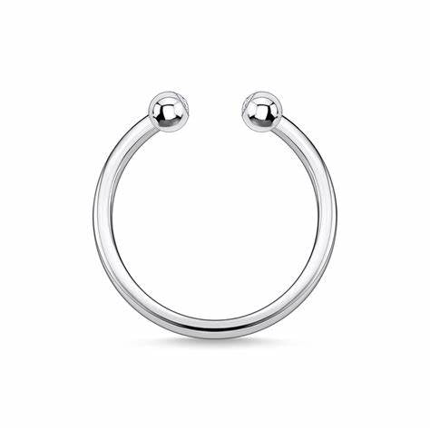 Thomas Sabo Sterling Silver Cubic Zirconia Torque Ring Size 60 TR2319-051-14