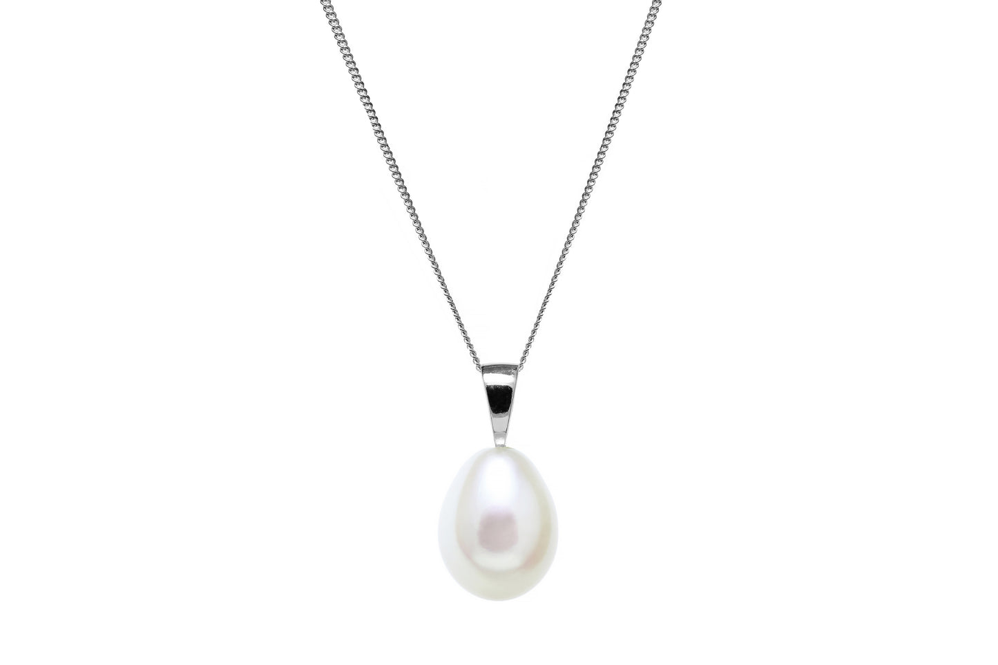 9ct White Gold White Freshwater Cultured Pearl 9mm Pendant