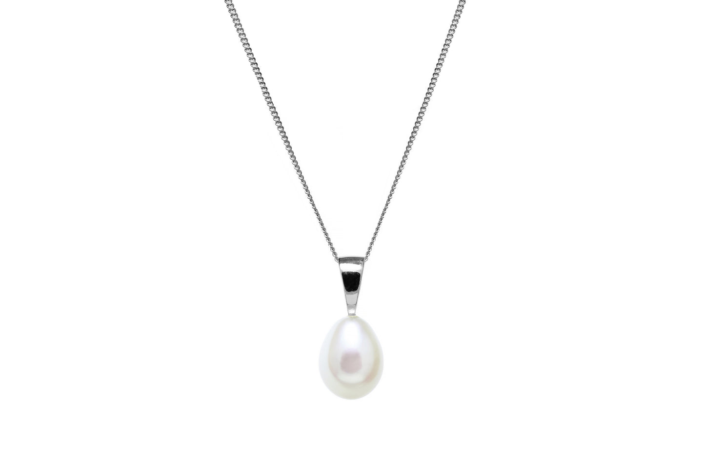 9ct White Gold White Freshwater Cultured Pearl 7.5-8mm Pendant