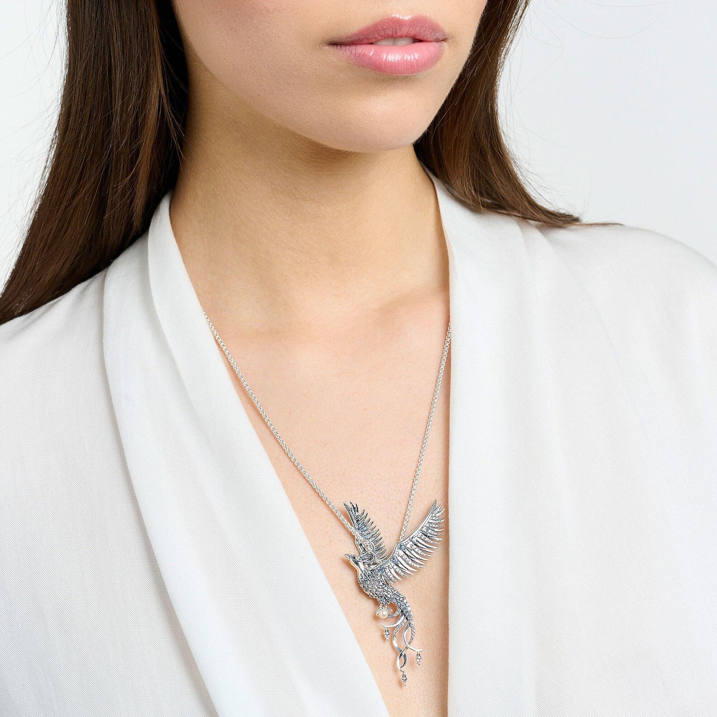 Thomas Sabo Sterling Silver Phoenix Rising Cubic Zirconia Pendant PE937
