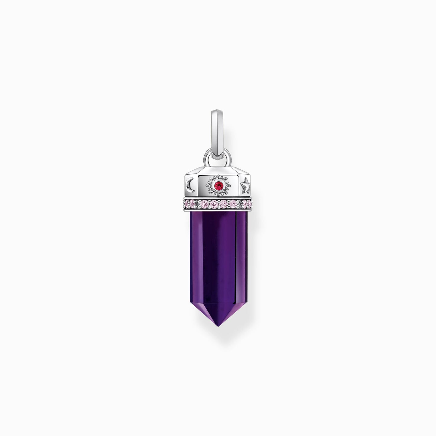 Thomas Sabo Sterling Silver Purple Crystal Top Pendant PE955-640-13