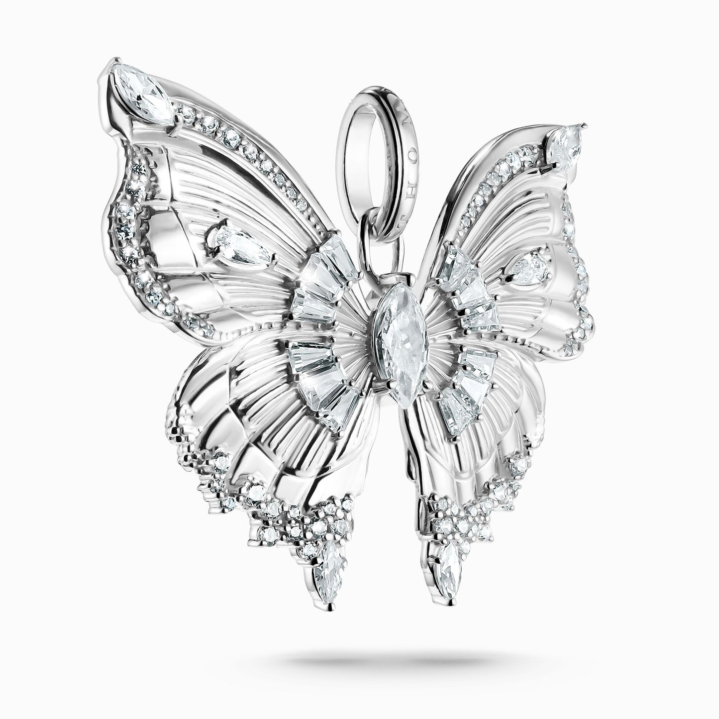 Thomas Sabo Sterling Silver Large Butterfly Paradise Cubic Zirconia Pendant PE984-051-14