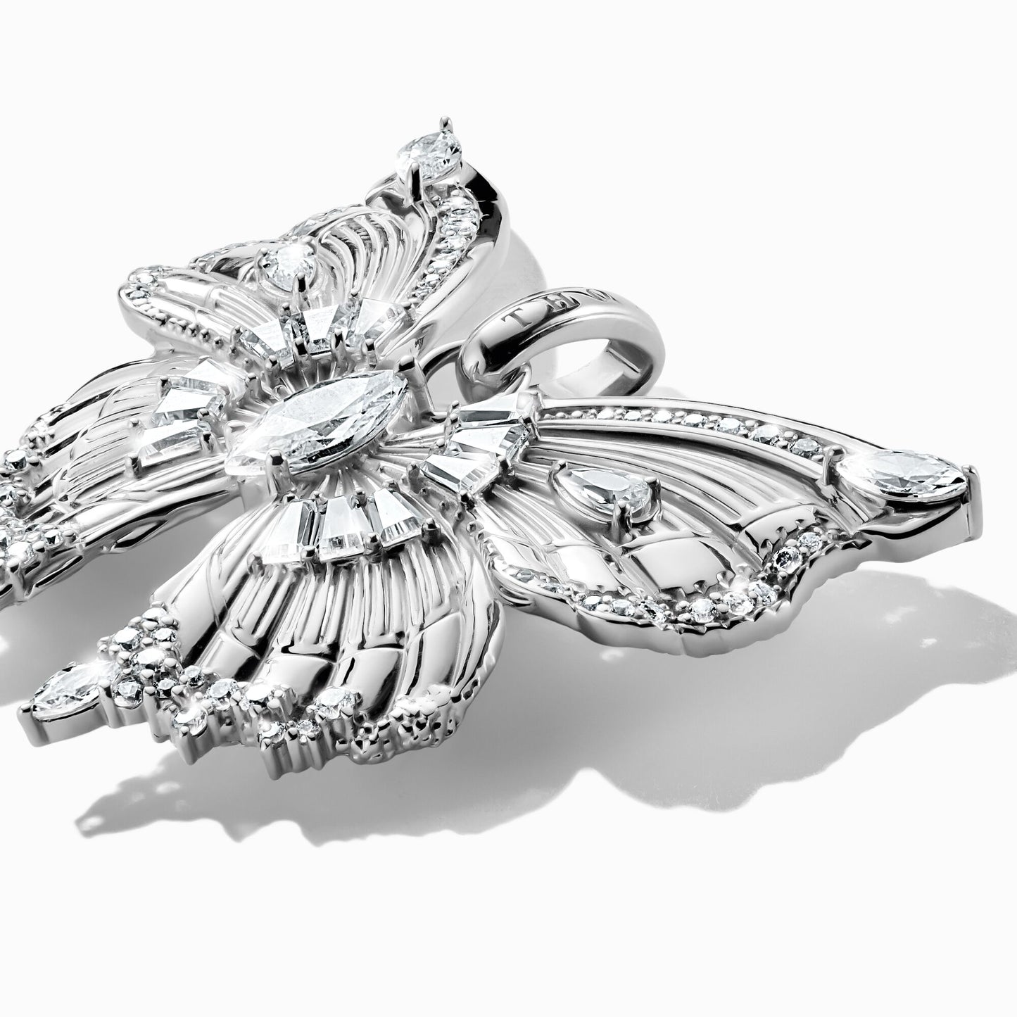 Thomas Sabo Sterling Silver Large Butterfly Paradise Cubic Zirconia Pendant PE984-051-14