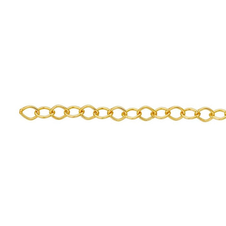 Permanent Anklet 27cm Marquise Cable Yellow Gold Filled Link PJ-14201007-27CM-DC