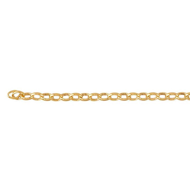 Permanent Gold Filled Oval Rolo Anklet