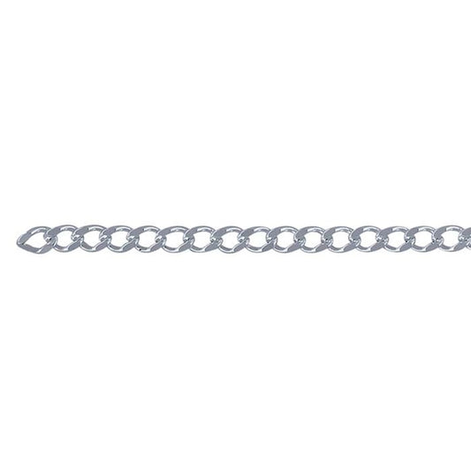 Sterling Silver Diamond Cut Curb Chain Permanent Anklet 27cm