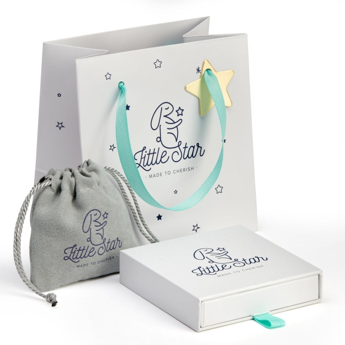 Little Star Sterling Silver Kirsty Star Necklace with Diamond LSN0009