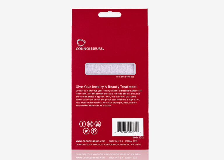 Connoisseurs UltraSoft® Silver Jewellery Polishing Cloth