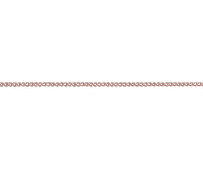 9ct Rose Gold 18" Solid Round Curb Chain