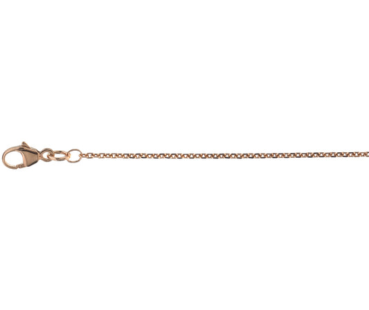 9ct Rose Gold 16/18" Adjustable Close Filed Trace Chain
