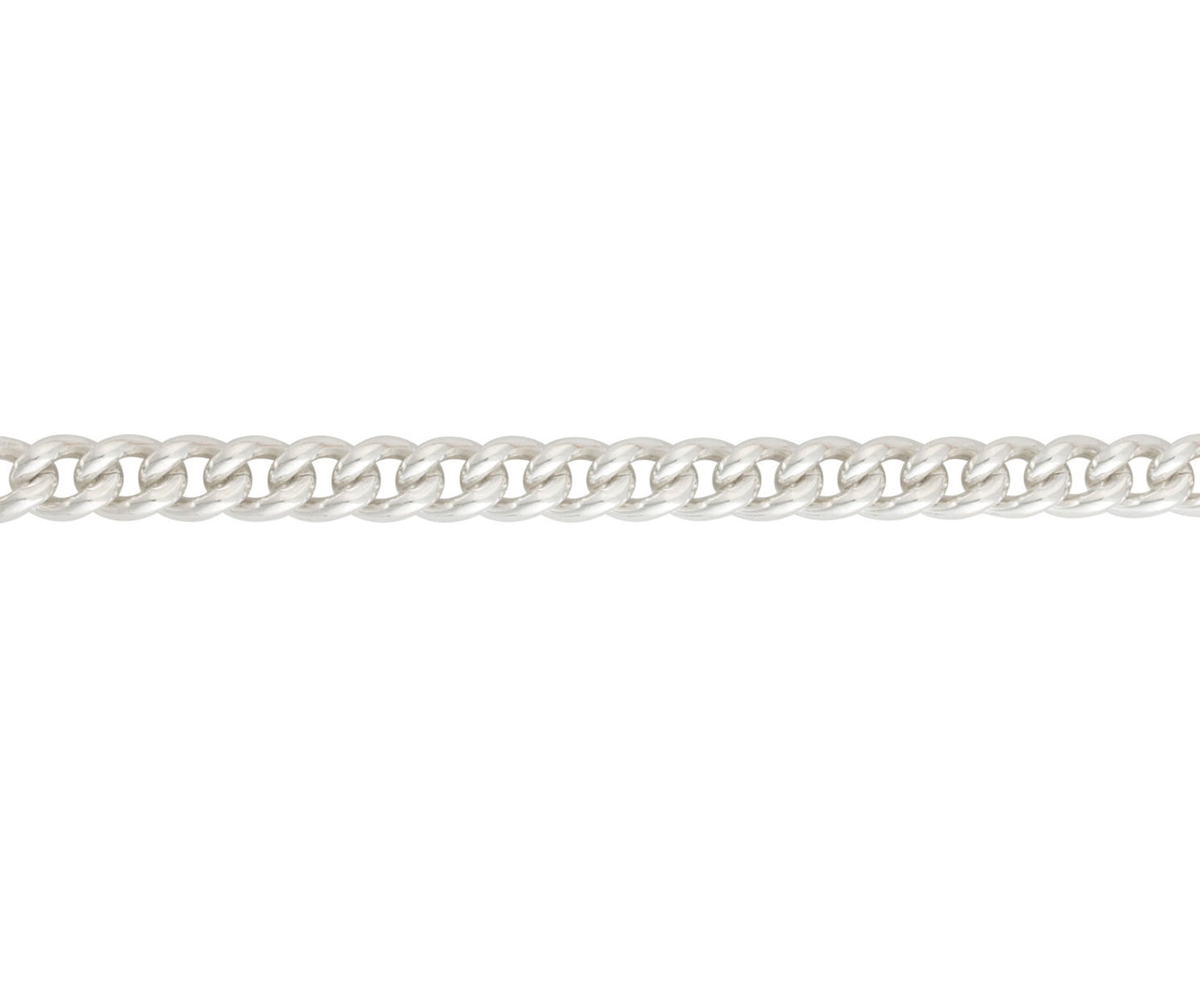 Sterling Silver Solid Round Curb Bracelet 8.5"/21Cms