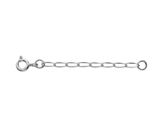 Sterling Silver 2" Open Curb Extender Chain