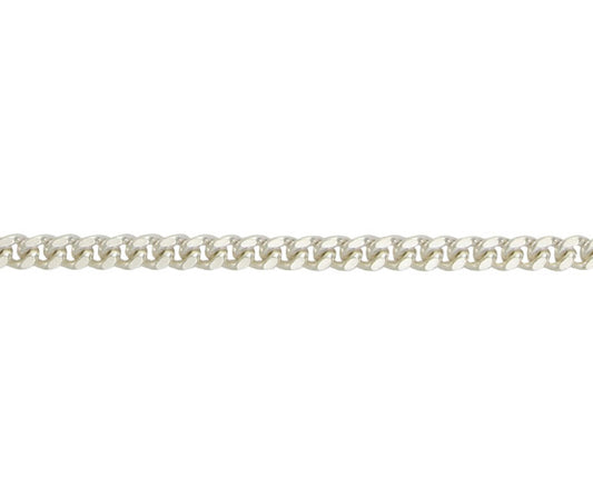 Sterling Silver Solid Flat Curb Chain 26"