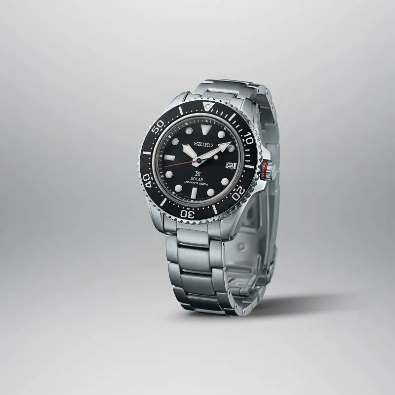 Seiko Prospex Black Dial Solar Divers Watch SNE589P1