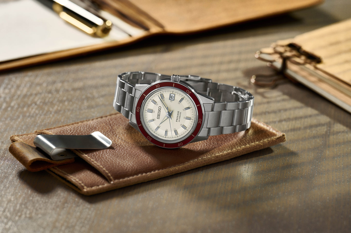 Seiko Presage Style 60s Ruby Watch SRPH93J1